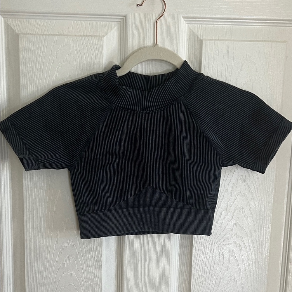 Black Ribbed Top